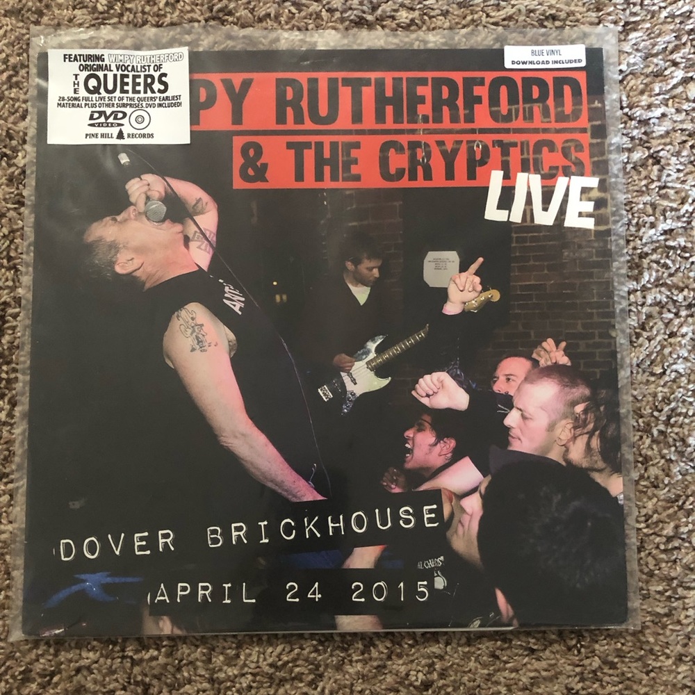 Wimpy Rutherford and the Cryptics Live Dover Brickhouse 4/24/2015 Vinyl